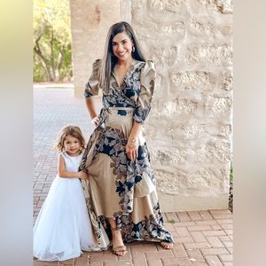 VKY & CO Formal Silk Wrap Gown - NWT